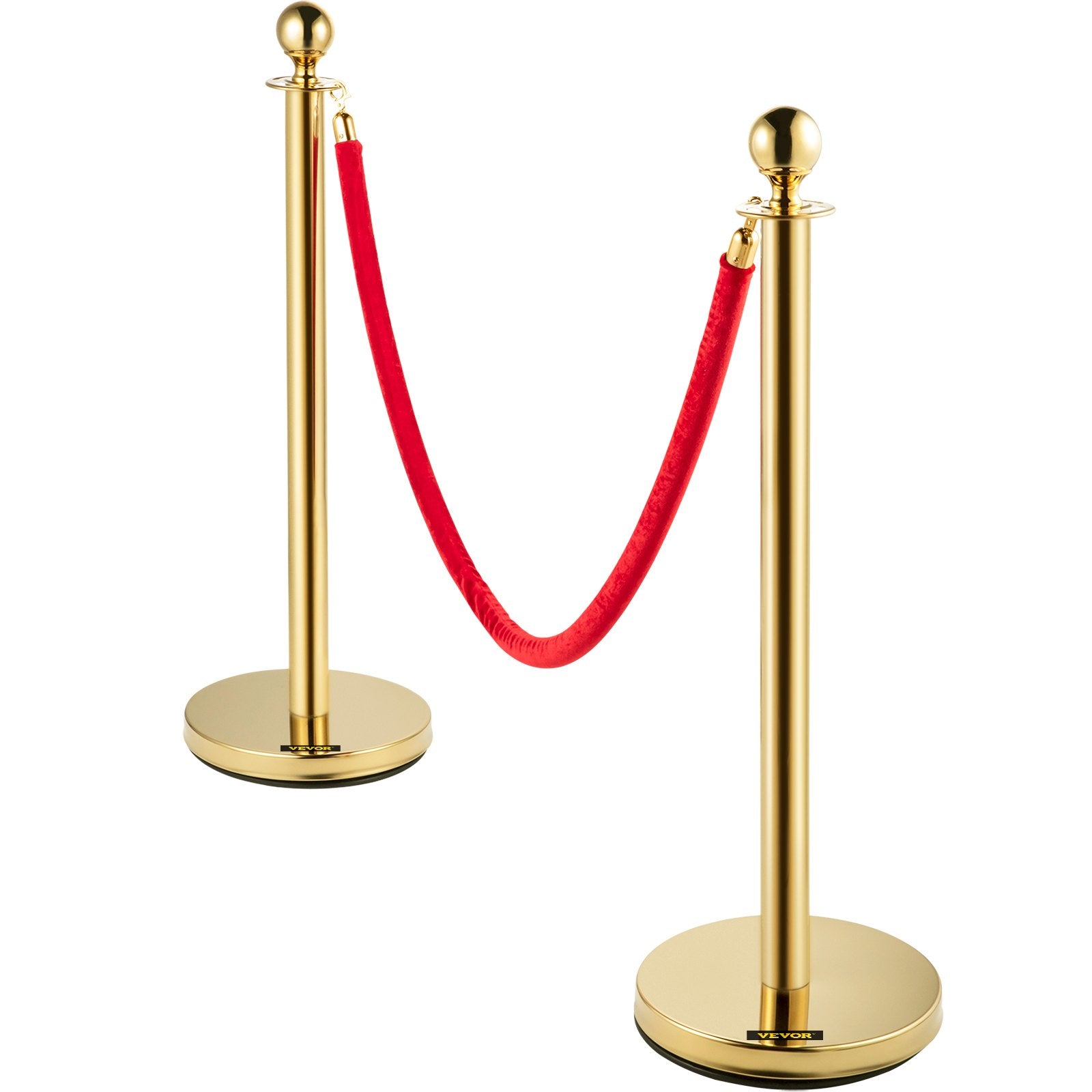 Velvet Ropes And Posts 4 Pcs - Crowd Control Barriers