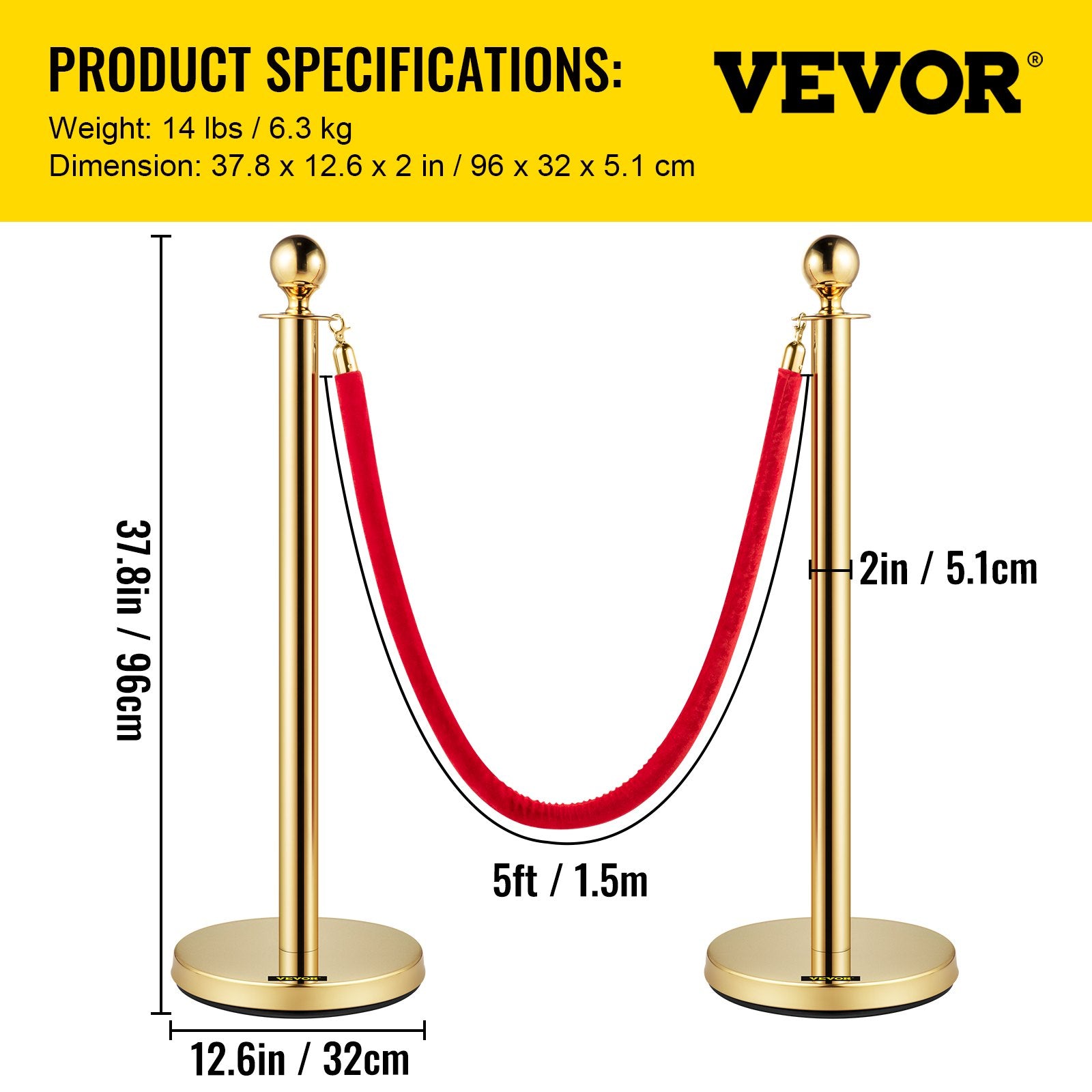 Velvet Ropes And Posts 4 Pcs - Crowd Control Barriers