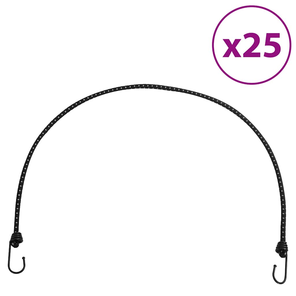 Reflective Rubber Ropes with Hooks 25 pcs. 59